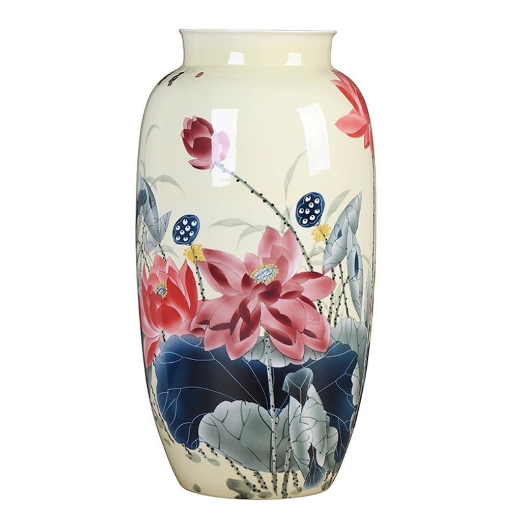 Vase en céramique rétro style chinois pour fleurs séchées et décoration maison salon