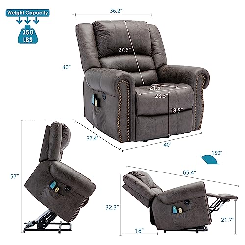 Sillón Power Lift Plegable Gris miniatura 2