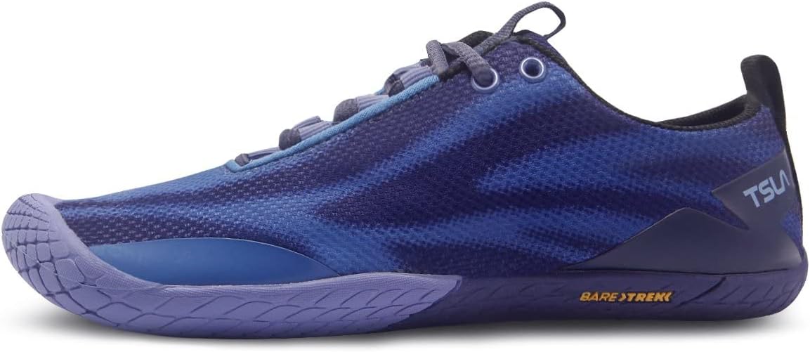 TSLA Women's Trail Running Shoes, Lightweight Zero Drop Barefoot, Non-Slip Outdoor Minimalist Shoes 8.5 Barefoot Dusty Blue image 4 of 7 B0824LPKV9