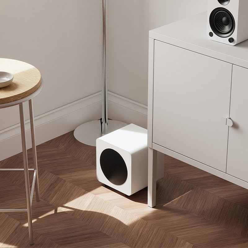Image of Kanto SUB6 6 inch Powered Subwoofer Bundle w /AudioQuest Jack Russell 4m (White)