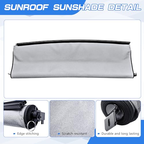 Image of Sunshade Cover Sunroof Compatible with Cadillac SRX 2010-2016 Replace # 25964409(Gray)