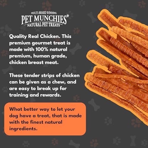 Pet Munchies Chicken Strips Dog Treats, Value Pack Dog Chews with Natural Real Meat, Low in Fat and High in Protein 320 g (Pack of 1), Clear - Image 5