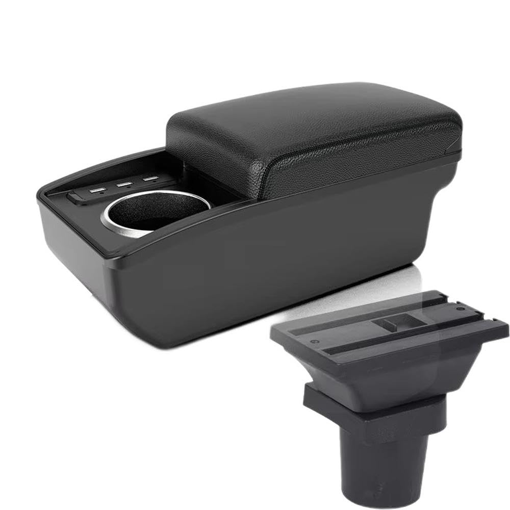 FSOZDBBPL For Toyota Yaris Hybrid For Yaris For Vitz Car Armrest Box Central Storage Box Retrofit Accessories Interior Parts(B2 Black line 6 usb)