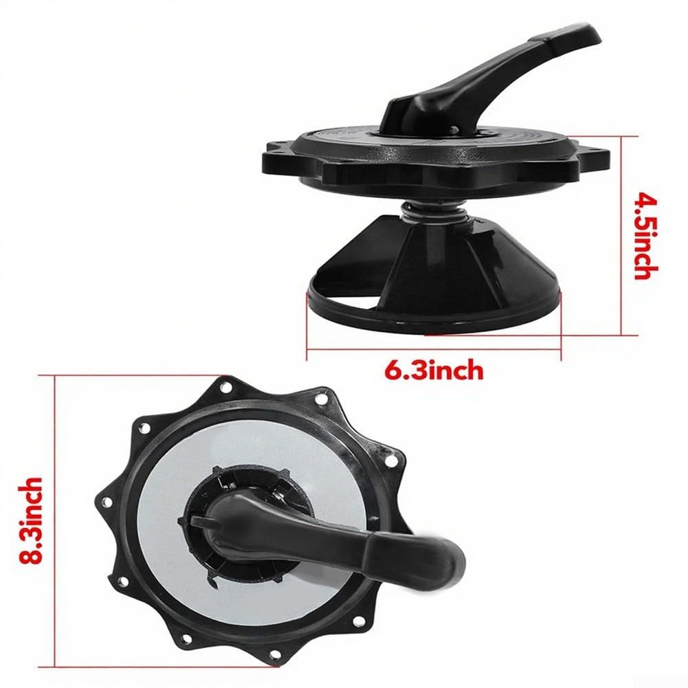 Cubierta de llave y conjunto de mango para válvulas multipuerto Hayward, pieza de repuesto SPX0715BA3 para sistemas de filtro de 2 pulgadas, compatible con modelos SP0715/SP0716/HCV20715