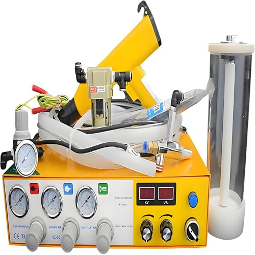 Kit de Pistola de Pintura por Pulverización Electroestática, de Recubrimiento, Cubeta de Polvo de 1L de Capacidad, Consumo Máximo de Aire 13,2 m³/h (0,4 MPa),