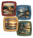 Wild Wings Camping Scenes Square Mini Collector Plates by Terry Redlin