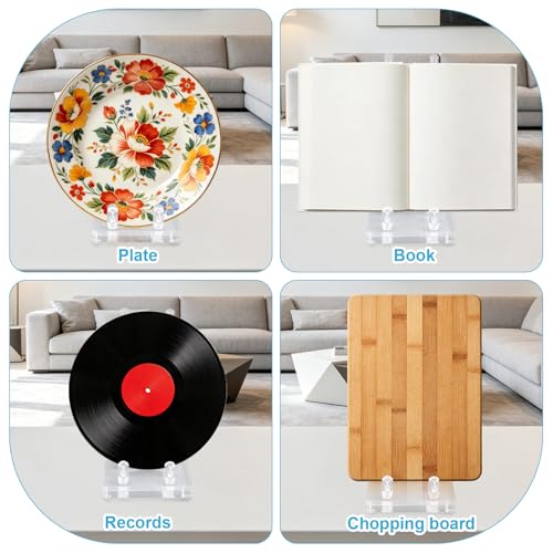 Support d'assiette en acrylique avec base antidérapante de table - 8
