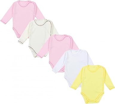 Tuptam Body Cache Cœur A Manches Longues Bebe Lot De 5 Amazon Fr Vetements