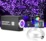 VASTFIRE Starlight Headliner Kit, 16W Star Headliner kit Music/Voice Activated Star Lights for Car, Bed Room, RVs, Home Theaters | Bluetooth + Remote Control (300pcs 0.03in × 9.8ft)