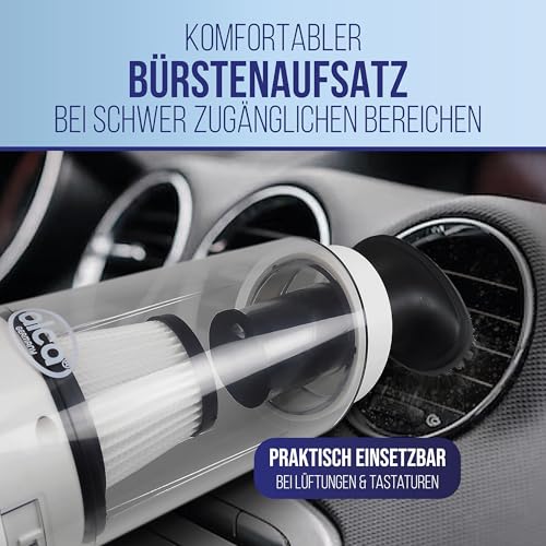 alca® Akku Handstaubsauger kabellos Mini Staubsauger Autostaubsauger kompakt USB-C Handsauger tragbar leicht 7,4 V / 70 W