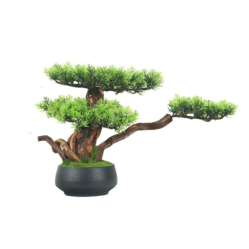 Plante verte de simulation pour oublier l'arrosage du bonsaï de pin