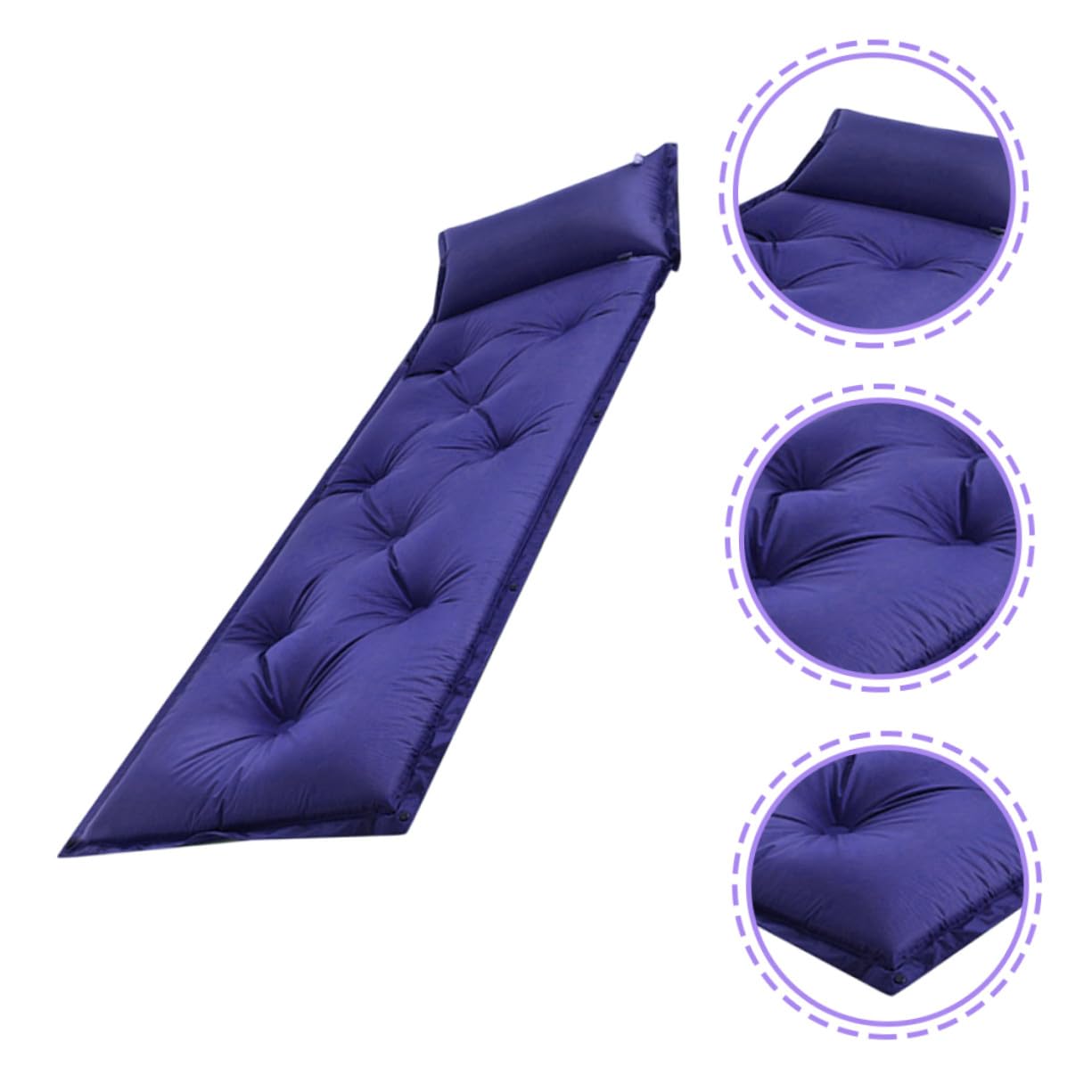 BESPORTBLE Colchoneta Inflable para Acampar Portátil y Compacta de Poliéster y PVC, Resistente Humedad, Adecuado para Actividades al Aire Libre y Viajes