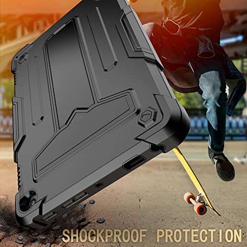 Coque Kindle Fire HD 8 Plus 2024 robuste antichoc hybride noire à support - 5