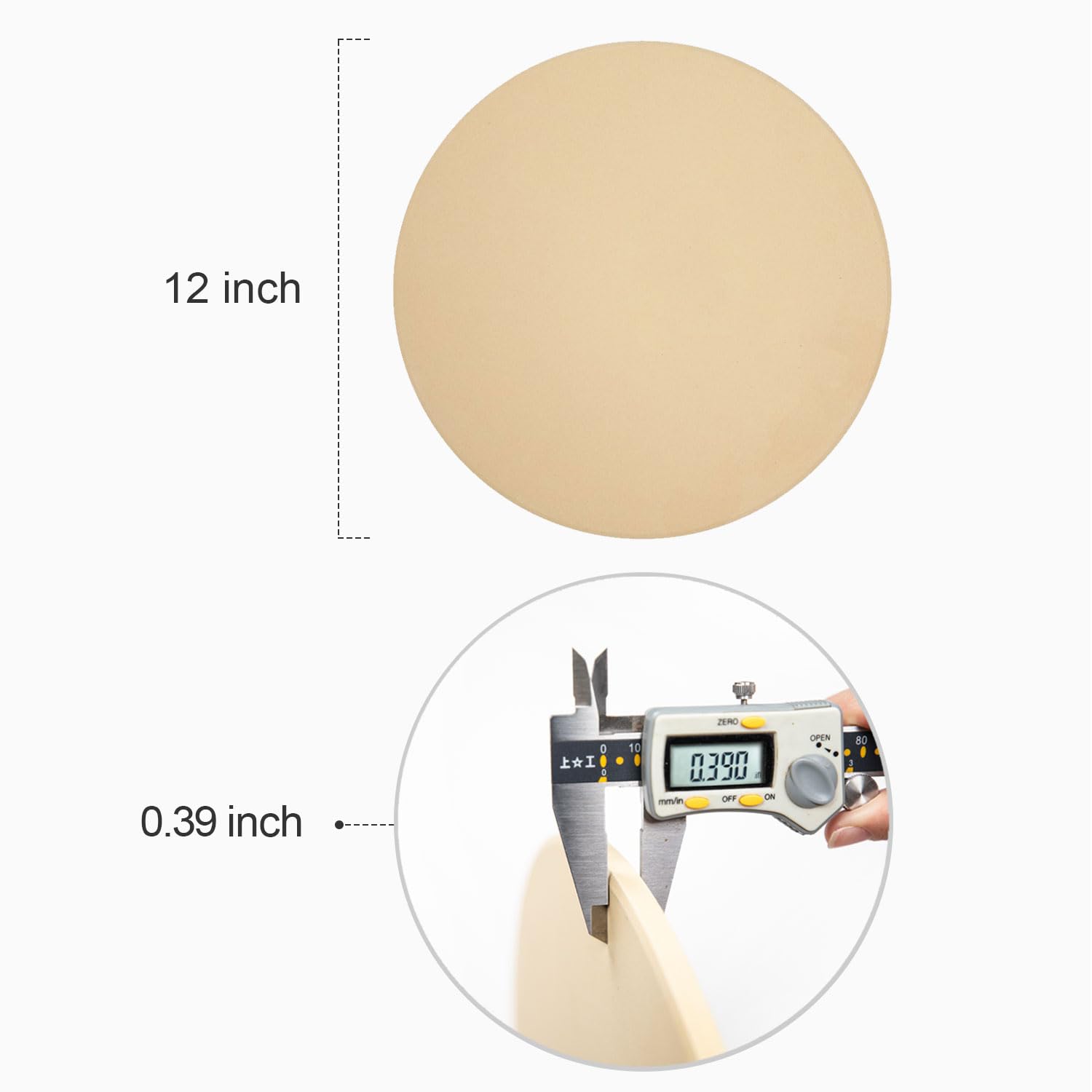 Monument Grills Pizza Stone, Heavy Duty Cordierite Pizza Pan for Oven and Grill, Thermal Shock Resistant Baking Stone for Pizza, 12 Inch Round, 3.90 Lbs