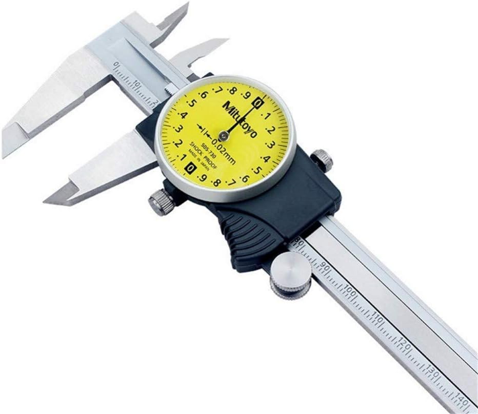 WEREWTR Vernier Caliper 505-730/731/745 Dial Calipers 505-732/733 Shock-Proof Vernier Caliper 0-150/200/300Mm Accuracy 0.01/0.02Mm Metric Gauge,0-300/0.02Mm
