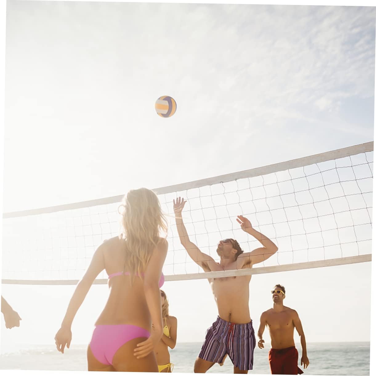 Standard Volleyball Net Durable Pe Replacement Net for Indoor and Outdoor Practice Lightweight and Portable for Backyard Beach Garden and Gym Use