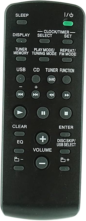 Remote Control for Sony MHC-GTR8 HCD-GTR8 HCD-GTR8B LBT-GTZ4I HCD-GTZ4i MHC-GTZ4 HCD-GTZ4 MHC-GTZ4I MHC-GTR88 HCD-GTR88 HCR-GTR88 MINI Hi-Fi Component Audio System