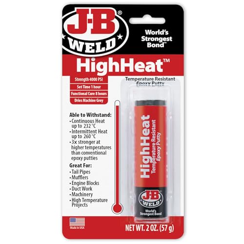 J-B Weld 8297 HighHeat 500 Degree Epoxy Putty Stick - 2 oz....