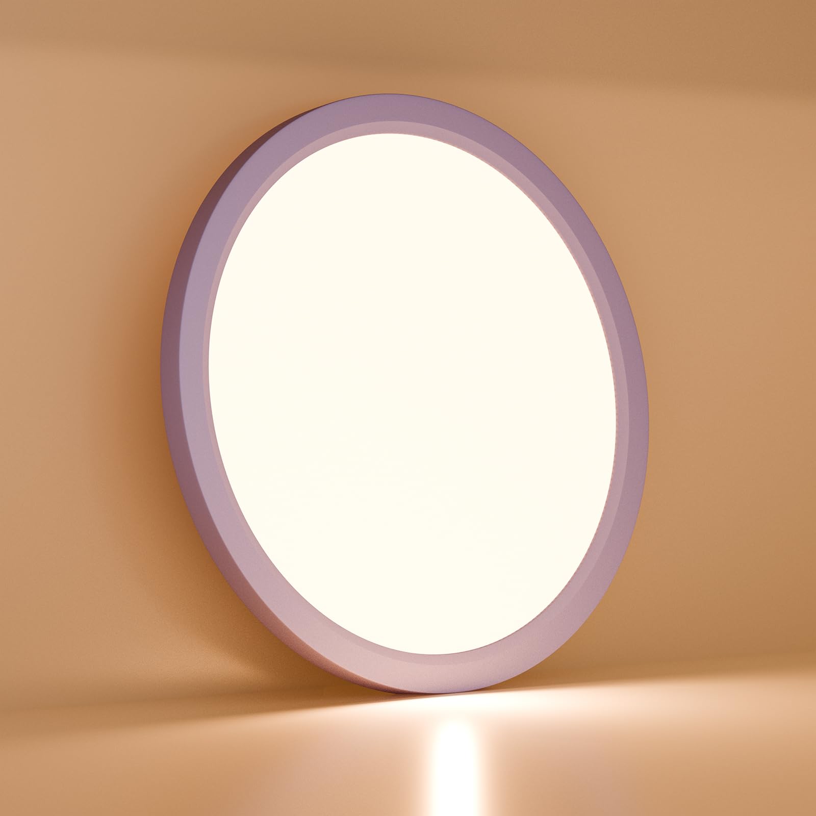 LQWELL® Plafoniera Lampada da soffitto a LED, Lampada da bagno impermeabile IP44 Rotonda Piatta 18W 3000K 1600LM Sottile per Soggiorno Bagno Camera da letto Cucina Seminterrato Ufficio, 220 * 24mm