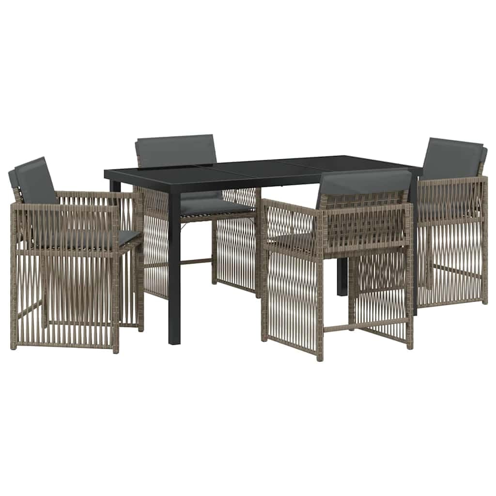 Salon de jardin en polyrotin gris moderne pour aménager votre terrasse ce printemps