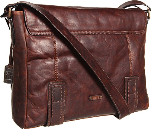 Image of Frye Logan Messenger Dark Brown Antique Pull Up One Size