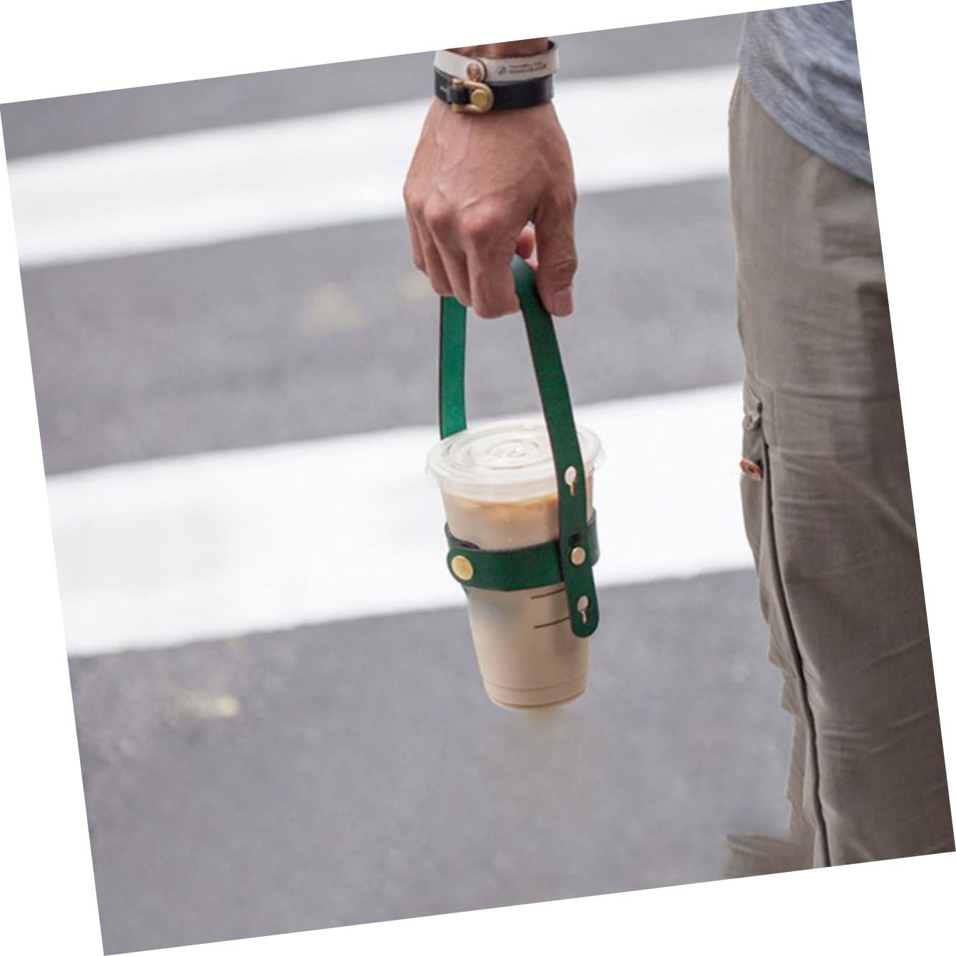 Anneome 3piezas Funda De Café De Pu Reutilizable Soporte Portátil Para Tazas Aislante y Ligero Para Llevar Bebidas Calientes Accesorio Práctico Para Hogar y Viajes