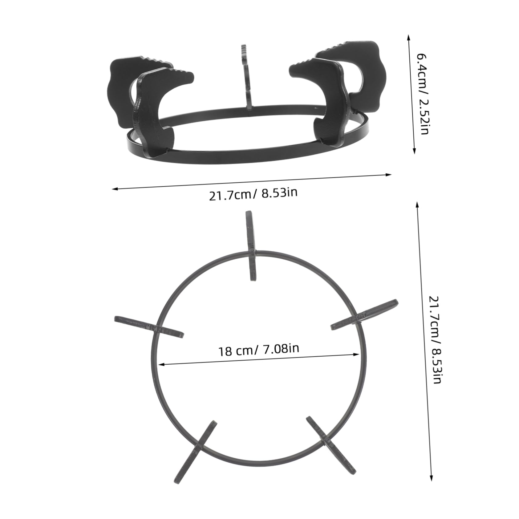 HEALEEP Heat Resistant Iron Stove Rack for Gas Stoves Slip Wok Support Kitchen Supply for and High Temperature Resistance