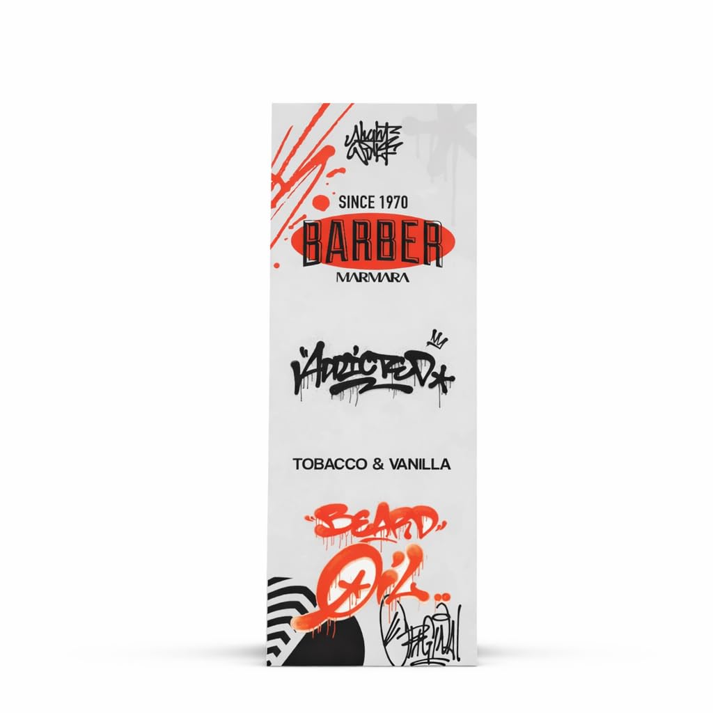 Barber Marmara Olejek do brody Tytoń & Wanilia 50ml, nawilżający olejek do brody i skóry, zmiękcza brodę, łagodzi swędzenie, szybko wchłaniająca się formuła, nie tłusta.