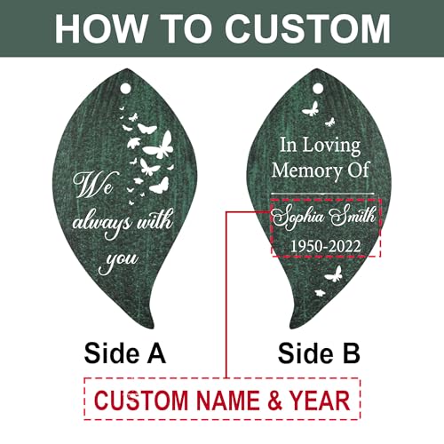 Image of Personalized Sympathy Wind Chimes, Sympathy Gifts for Loss of a Loved One, Wind Chimes Customized Memory Words for Loss of Loved, Bereavement /Condolence /Memorial Gift for Loss