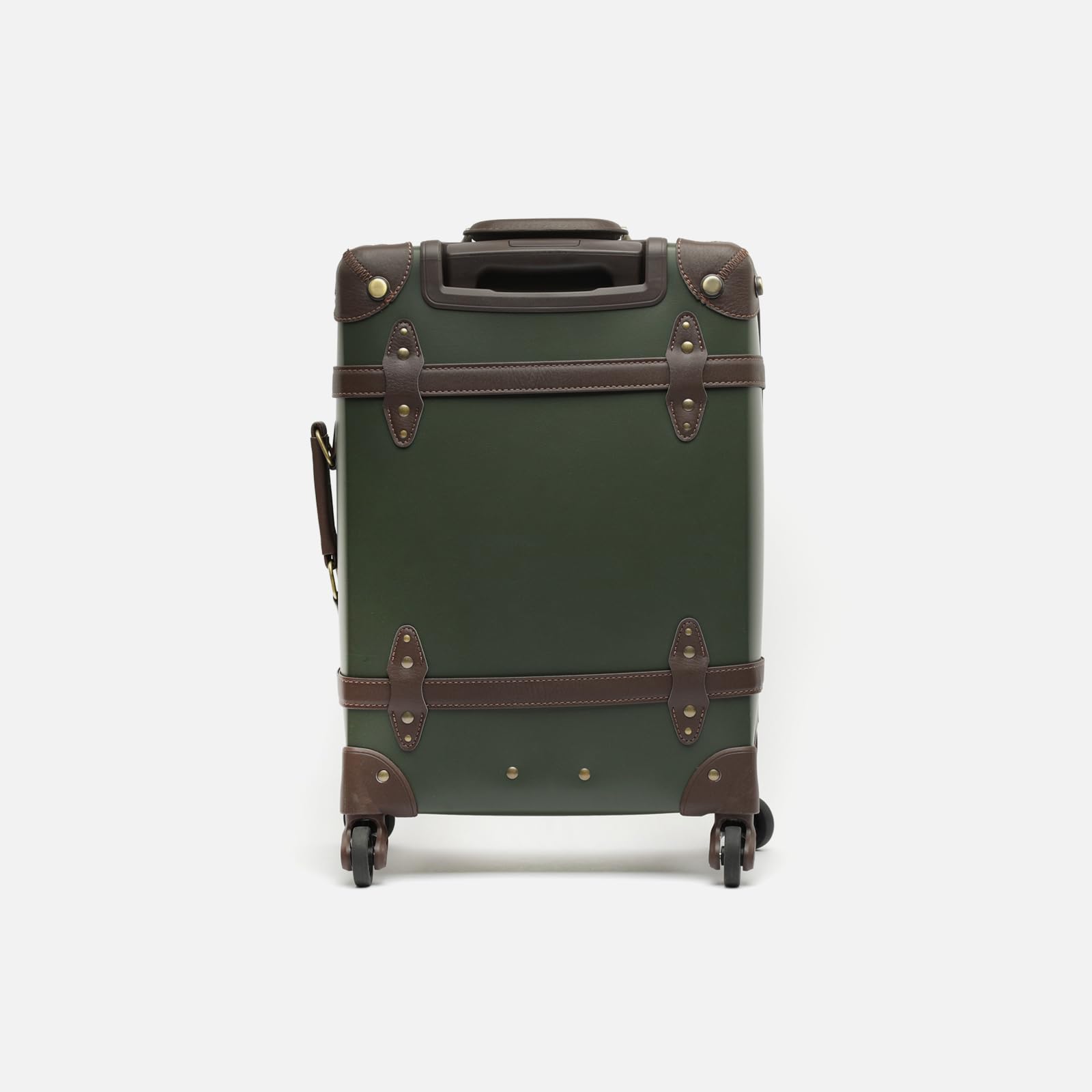 MISAKO Valigia in tessuto da Viaggio Vintage Verde Unisex – Bagaglio elegante morbido semirigido di 55 X 35 X 21 cm di 4 ruote