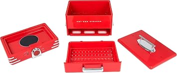 Nostalgia Extra Large Diner-Style Steamer 20 Hot Dogs and 6 Bun Capacity, Perfect for Breakfast Sausages, Brats, Vegetables, Fish