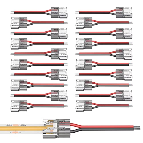 Câble de bande lumineuse PC avec connecteur LED COB 2 broches sans soudure de 8 mm