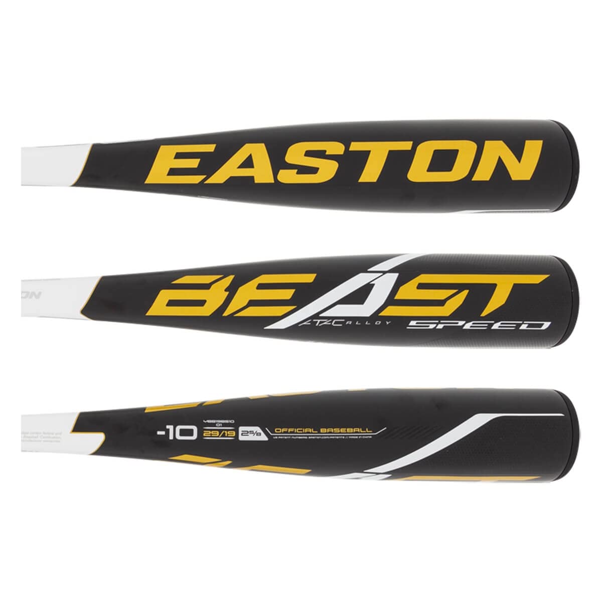 EASTON Beast Speed -10 (2 5/8") USA Youth Baseball Bat | 2019 | 1 Piece Aluminum | ATAC Alloy | Speed End Cap | Lizard Skin Grip