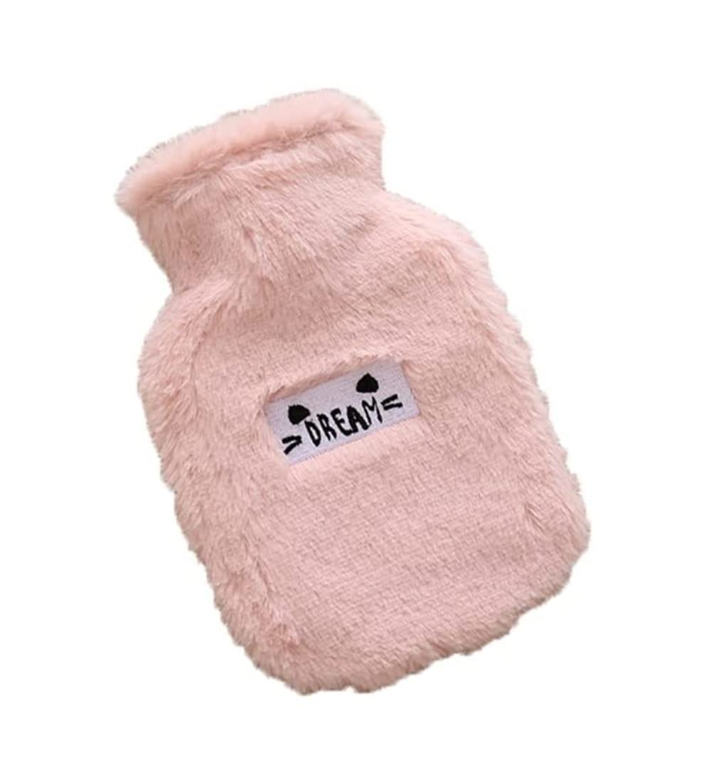 Bolsa Agua Caliente Botella De Agua Caliente con Funda Felpa Bolsa para Aliviar El Dolor Dolores Cabeza En La Espalda Noches Acogedoras Térmica(D)