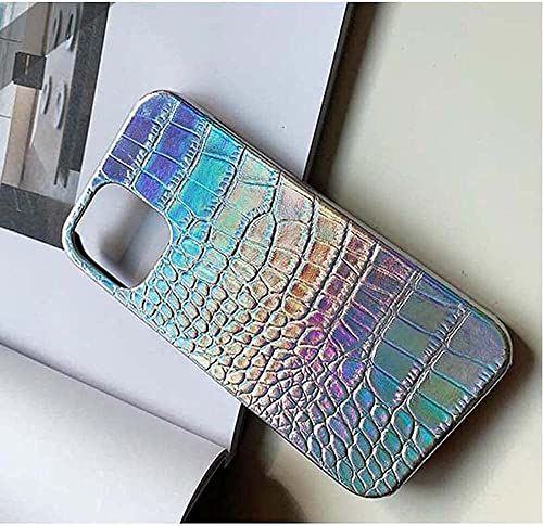 Coque iPhone 11 Pro effet crocodile argenté laser luxe GUMMMY - 6