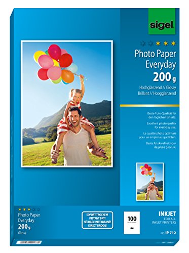 IP712 InkJet Fotopapier A4, 100 Blatt, hochglänzend, weiß, 200 g - weitere Stückzahlen