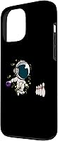 Vista 2 de Jugador de bolos astronauta para iPhone 13 Pro Max Pines de bola de boliche Funda para equipo de bolos