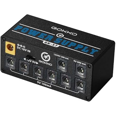 Amazon Gokko Audio パワーサプライ エフェクターペダル用 エレキギター用 9出力 電源 9v 12v 18v ミニ 2 ラインセレクター スイッチャ 楽器 音響機器
