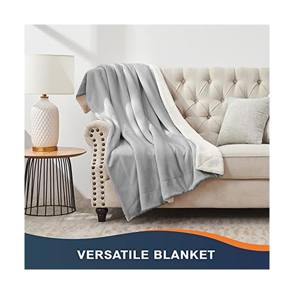 Walensee Sherpa Fleece Blanket Plush Throw Fuzzy Super Soft Reversible Microfiber Flannel Blankets For Couch, Bed, Sofa Ultra Luxurious Warm and Cozy For All Seasons - Image 6