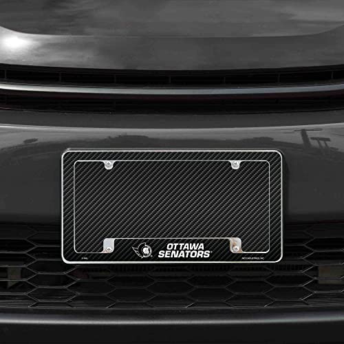 Rico Industries NHL Ottawa Senators Black 12" x 6" Chrome All Over Automotive License Plate Frame for Car/Truck/SUV by Rico Industries - Image 2