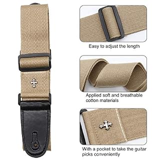 Derbway Sangle de Guitare Ceinture Croisée Rétro Réglable pour Guitare Acoustique électrique, Basse, Ukulélé avec 5PCS… - Les Beatles, Paul McCartney, John Lennon, RIngo Starr, George Harrison Derbway Sangle de Guitare Ceinture Croisée Rétro Réglable pour Guitare Acoustique électrique, Basse, Ukulélé avec 5PCS… – Image 6