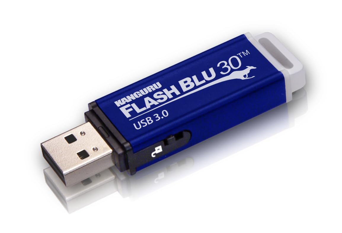 Kanguru FlashBlu30 - Memoria Flash USB 3.0 (32 GB), Color Azul
