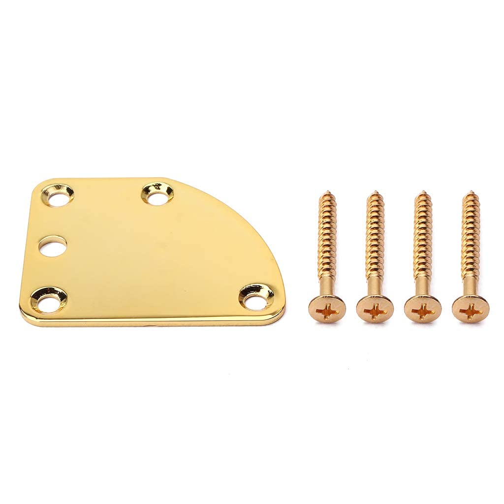 Alnicov 5 Holes Triangle Electric Guitar Neck Plate?with Screws?Guitar Neck Force Plate Connecting Plate?for Electric Guitar Replacement