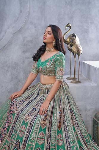 Robe de mariée en soie Banarasi 11786 sublime création pour un mariage unique - 5