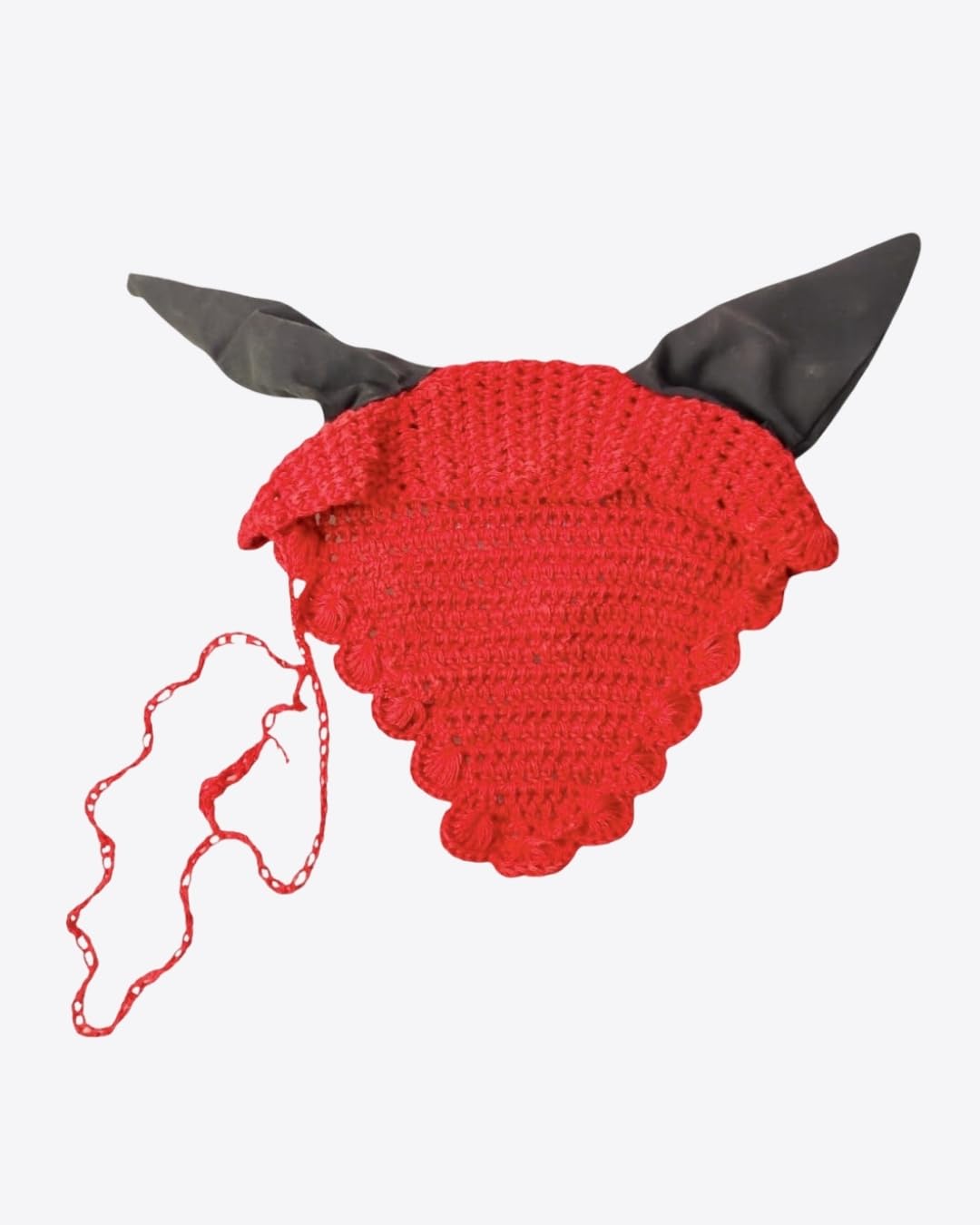 Horse Fly Veil Ear Bonnet, Horse Ear Net Sehra Fit Red-Color Avilable-image-39