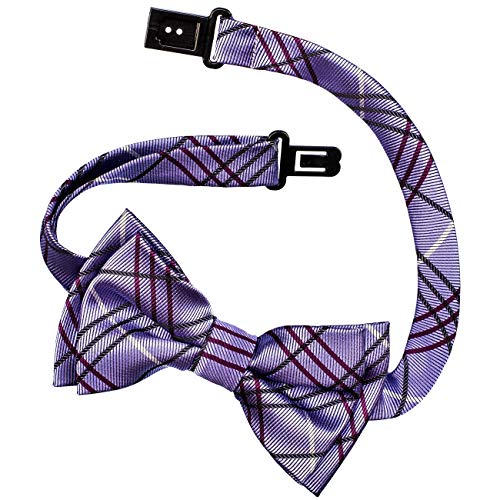 Retreez Tartan Plaid Styles Woven Microfiber Pre-tied Boy's Bow Tie2