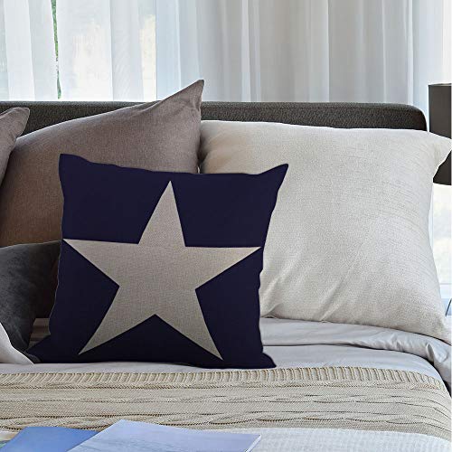 HGOD-DESIGNS-Blue-Star-Throw-Pillow-CoverAbstract-USA-Star-Design-on-The-Blue-Background-Decorative-Couch-Sofa-Bedroom-Burlap-Pillow-Cases-for-MenWomen-Room-18×18-Inch HGOD DESIGNS Blue Star Throw Pillow CoverAbstract USA Star Design on The Blue Background Decorative Couch Sofa Bedroom Burlap Pillow Cases for MenWomen Room 18×18 Inch