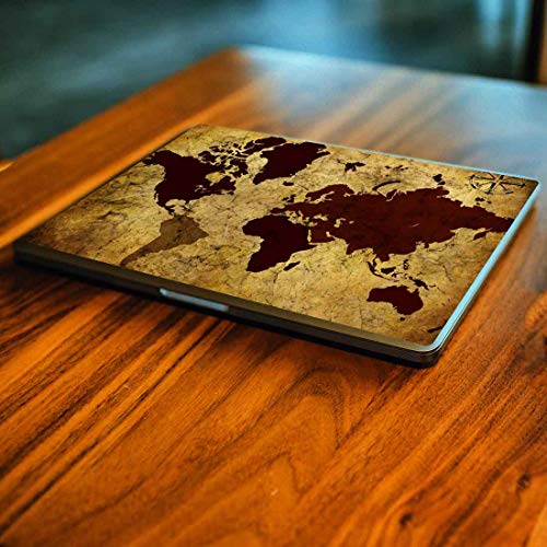 Image of Seven Rays Grunge Vintage World Map Laptop Skin