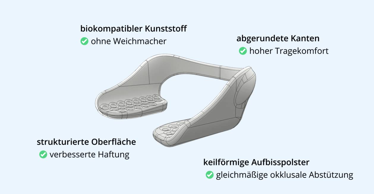 RehaSplint CMD Sofort-Schiene Knirschschiene 3 Härten Medium 50 Shore A Made in Germany