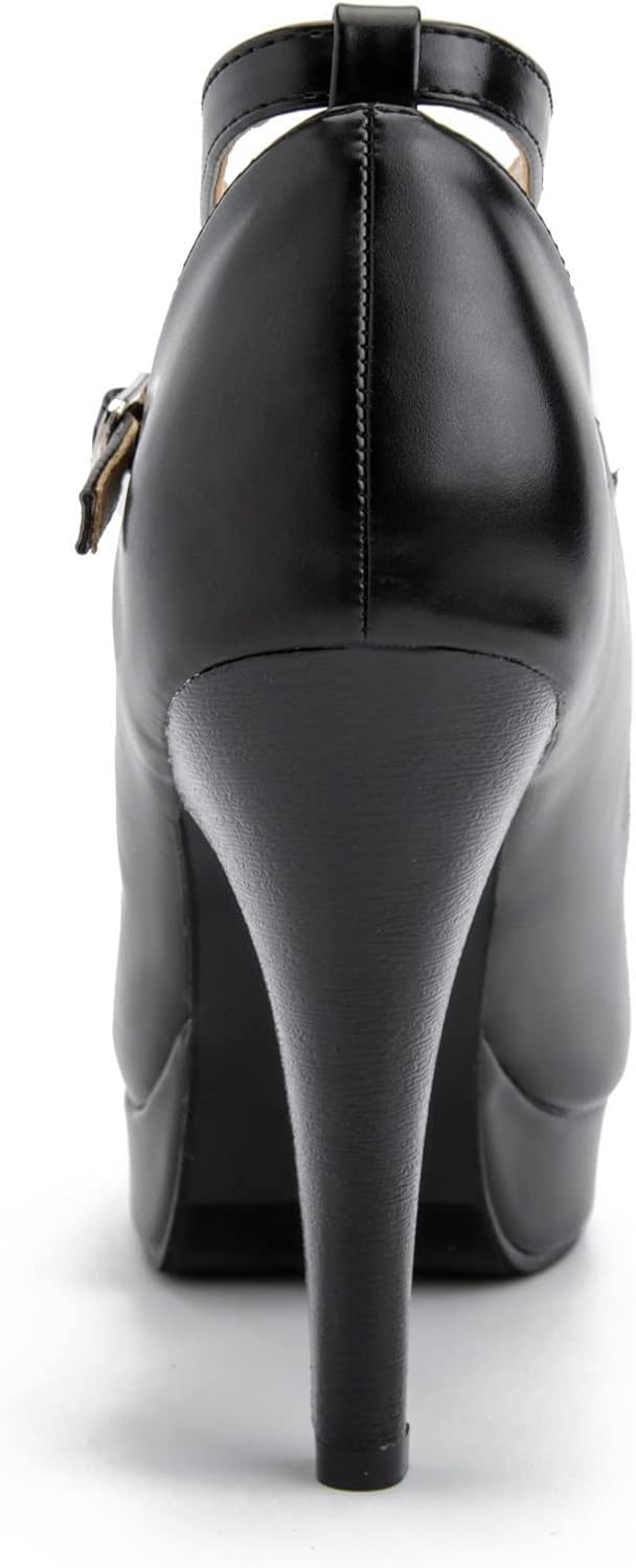 fereshte Women's Platform Pumps, Ankle Strap, High Heel, Closed Toe, Party Wedding Dress Shoes - Image 7